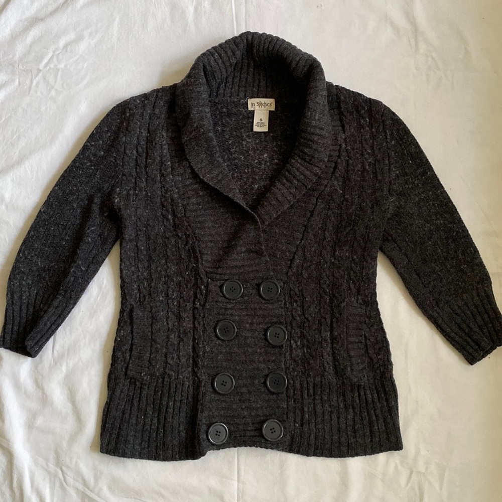 In Stiches brand double breasted cardigan size Small